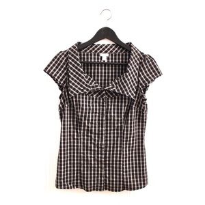 T-Shirt Button-Up Collared Blouse